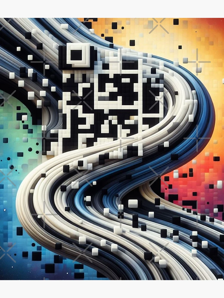 Thumbnail 3 of 3, Backpack, CodeCanvas: QR Pattern Symphony designed and sold by Rui Fernandes.