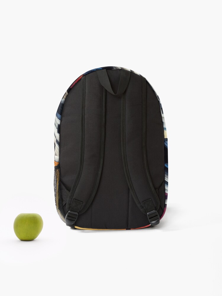 Thumbnail 2 of 3, Backpack, CodeCanvas: QR Pattern Symphony designed and sold by RuiFernandes.