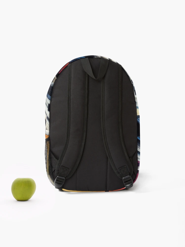 Thumbnail 2 of 3, Backpack, CodeCanvas: QR Pattern Symphony designed and sold by Rui Fernandes.