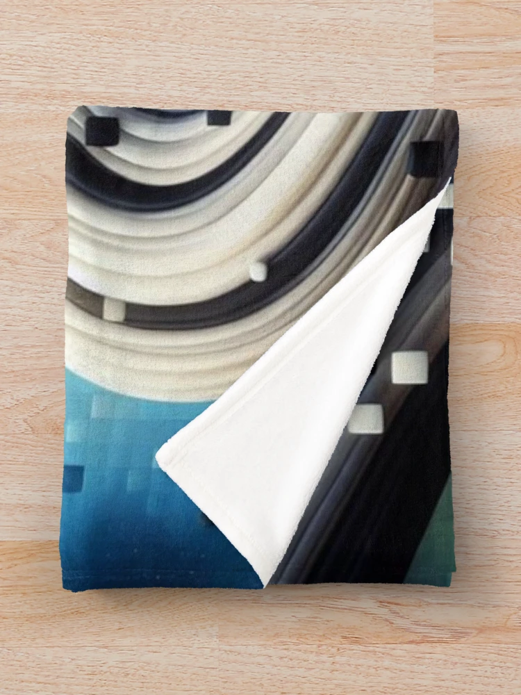 Thumbnail 3 of 6, Throw Blanket, CodeCanvas: QR Pattern Symphony designed and sold by Rui Fernandes.