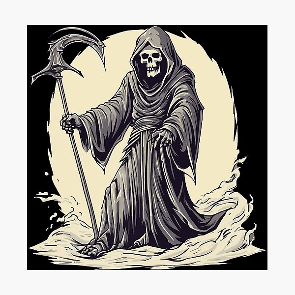 Death Reaper Skull Photographic Print