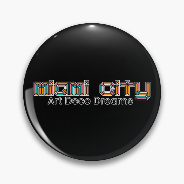 Item preview, Miami City in Art Deco Style - Black Typography designed and sold by patriotwardrobe.