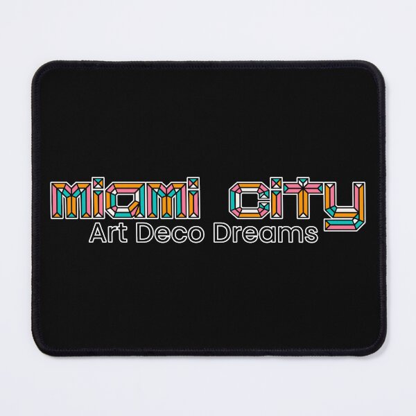 Item preview, Miami City in Art Deco Style - Black Typography designed and sold by patriotwardrobe.