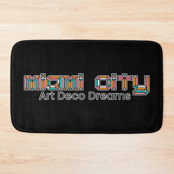 Item preview, Miami City in Art Deco Style - Black Typography designed and sold by patriotwardrobe.