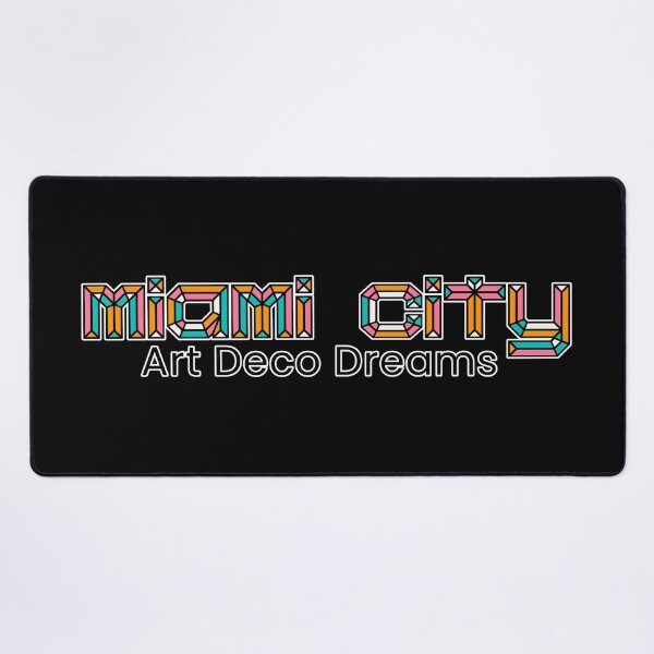 Item preview, Miami City in Art Deco Style - Black Typography designed and sold by patriotwardrobe.
