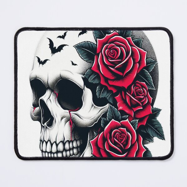 Item preview, Red Roses Skull designed and sold by Topmaxdesign.