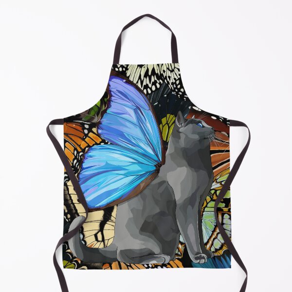 Item preview, Blue Morpho Butterfly Cat on Butterfly Wing Collage designed and sold by Carleah Unique.