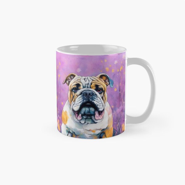 Item preview, A dog of the Bulldog breed among exotic flowers. designed and sold by Natalia-Vlad.