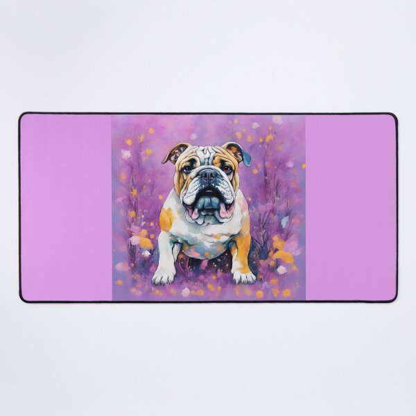 Item preview, A dog of the Bulldog breed among exotic flowers. designed and sold by Natalia-Vlad.