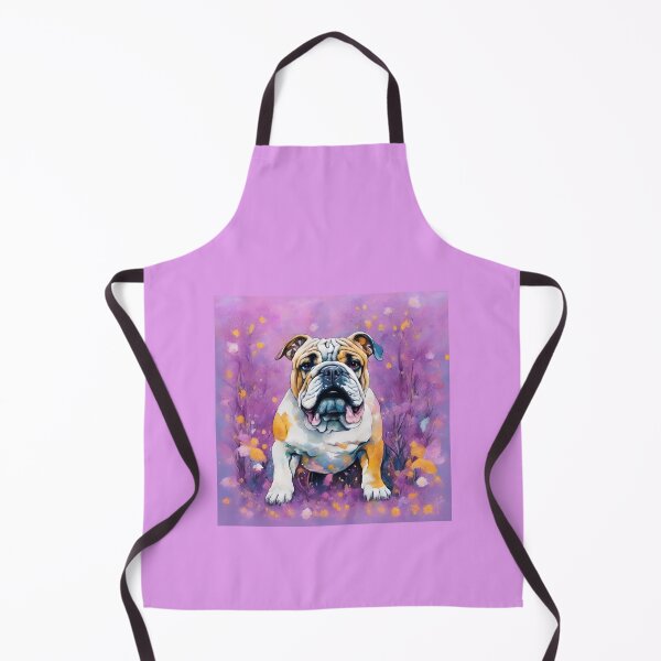 Item preview, A dog of the Bulldog breed among exotic flowers. designed and sold by Natalia-Vlad.