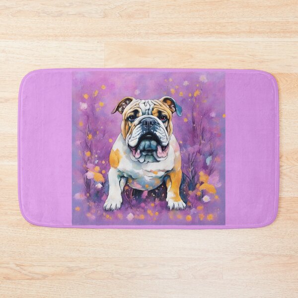 Item preview, A dog of the Bulldog breed among exotic flowers. designed and sold by Natalia-Vlad.