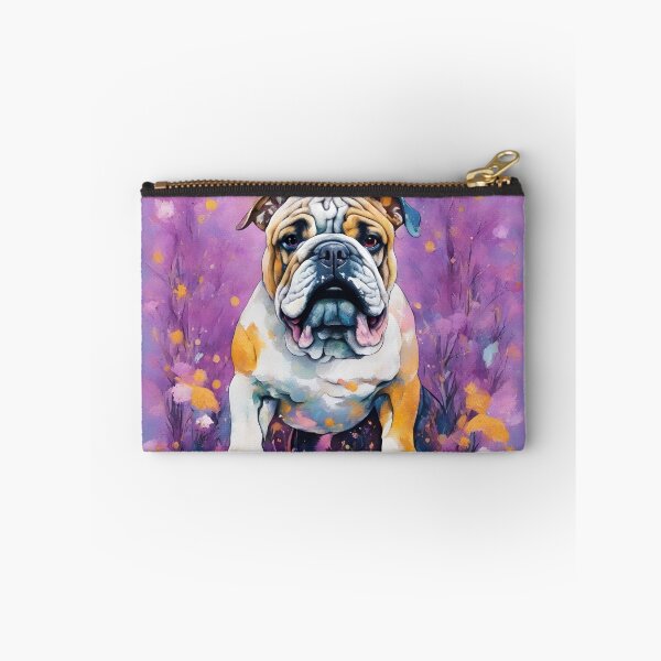 Item preview, A dog of the Bulldog breed among exotic flowers. designed and sold by Natalia-Vlad.