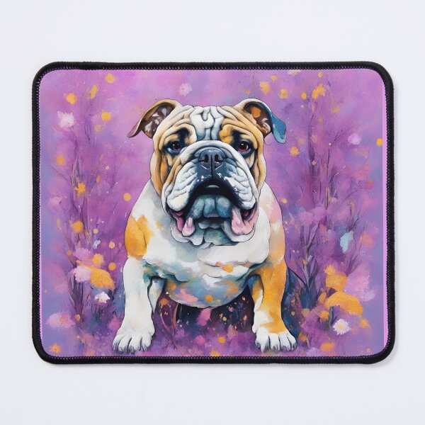 Item preview, A dog of the Bulldog breed among exotic flowers. designed and sold by Natalia-Vlad.