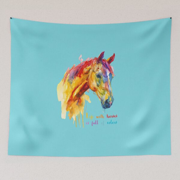 Item preview, Life with horses if full of colors Head of Horse  designed and sold by Polarctica.