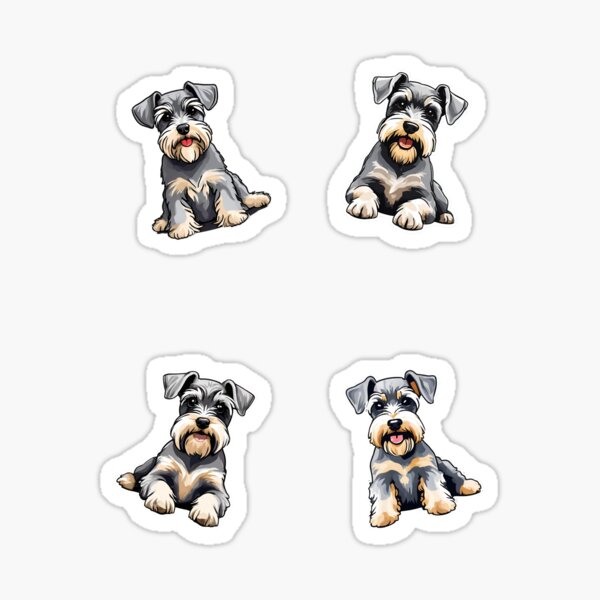 Artikel-Vorschau von Unwiderstehliche Mini-Schnauzer-Aufkleber, designt und verkauft von SyTcreations.