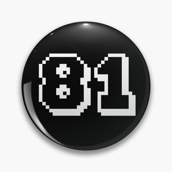 Item preview, 81, eighty-one, white, retro video game, 1 up! designed and sold by Numbers-Art.
