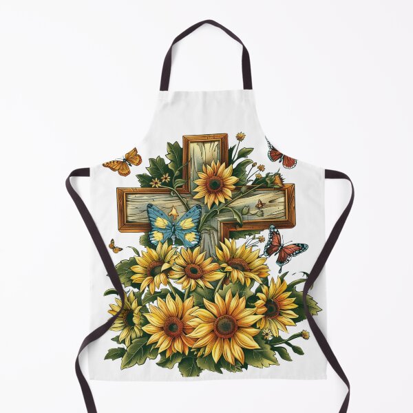 Item preview, Cross Sunflowers Butterflies Christian Choose joy designed and sold by ArtFromBeyond.