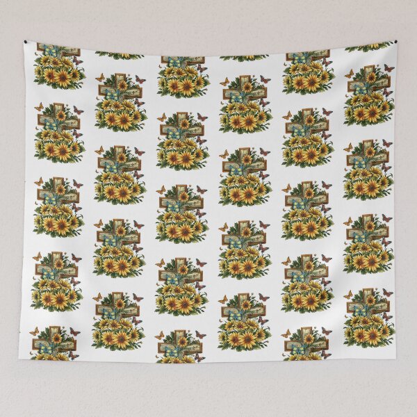 Item preview, Cross Sunflowers Butterflies Christian Choose joy   designed and sold by ArtFromBeyond.