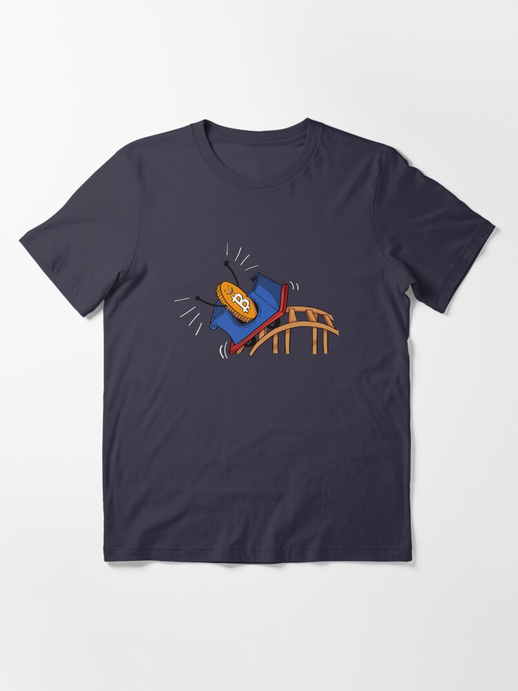 Alternate view of Bitcoin Rollercoaster - Crypto Currency Gift Essential T-Shirt