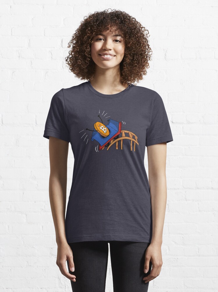 Alternate view of Bitcoin Rollercoaster - Crypto Currency Gift Essential T-Shirt