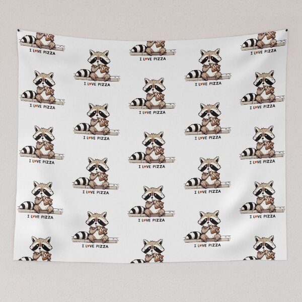 Item preview, I Love Pizza Raccoon designed and sold by LemuellTrends.