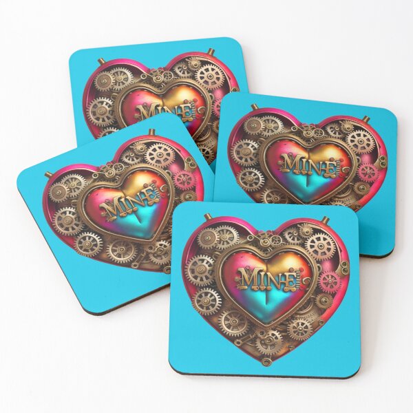 Item preview, Valentine Steampunk Style Heart "Mine" - Valentines Day Gift designed and sold by CMooreWorx.