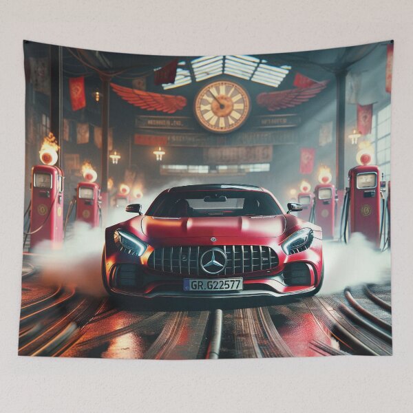 Item preview, Red Mercedes-AMG GT wall art designed and sold by Random Designs.