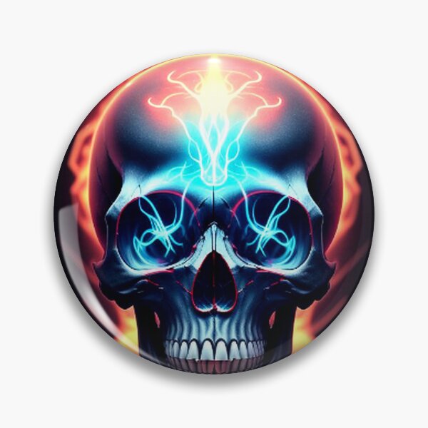 Item preview, Vintage Abstract Electrified Skull Art designed and sold by TheDarkWardrobe.