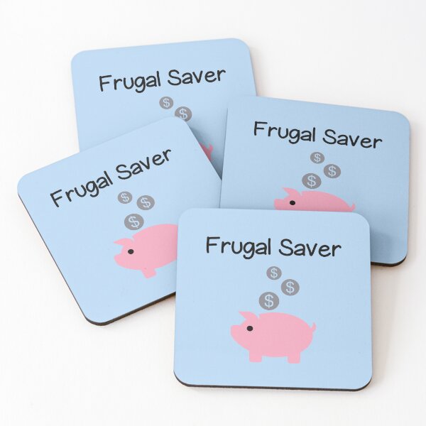 Item preview, Frugal Saver Piggy Bank and Coins Light-Color designed and sold by TinyStarAmerica.