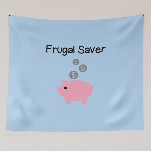 Item preview, Frugal Saver Piggy Bank and Coins Light-Color designed and sold by TinyStarAmerica.