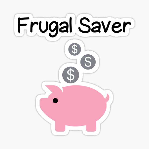 Item preview, Frugal Saver Piggy Bank and Coins Light-Color designed and sold by TinyStarAmerica.