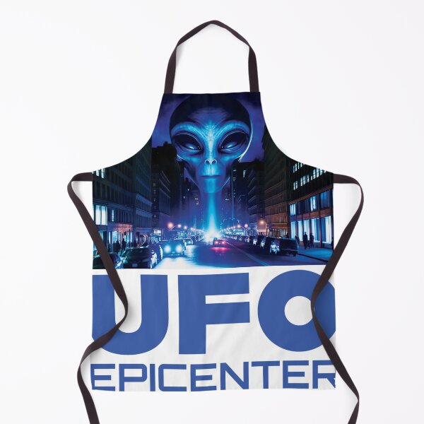 Item preview, Alien Looking over Huge City By UFO EPICENTER designed and sold by UFOEPICENTER.