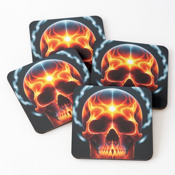 Item preview, Vintage Abstract Electrified Skull Art designed and sold by TheDarkWardrobe.