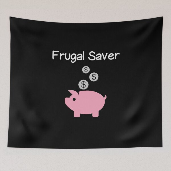 Item preview, Frugal Saver Piggy Bank and Coins Dark Color designed and sold by TinyStarAmerica.