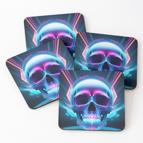 Item preview, Vintage Abstract Electrified Skull Art designed and sold by TheDarkWardrobe.