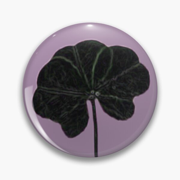 Item preview, Lavender Black Minimalist Real Five Leaf Clover designed and sold by kattakitty.