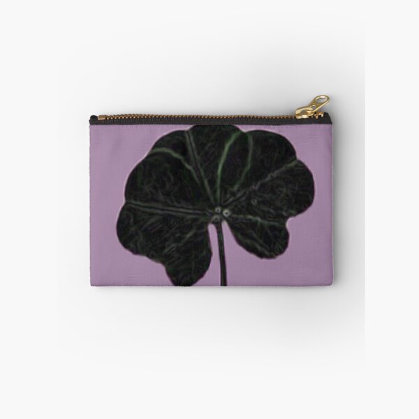 Item preview, Lavender Black Minimalist Real Five Leaf Clover designed and sold by kattakitty.