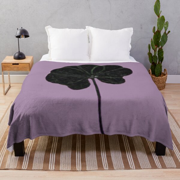 Item preview, Lavender Black Minimalist Real Five Leaf Clover designed and sold by kattakitty.