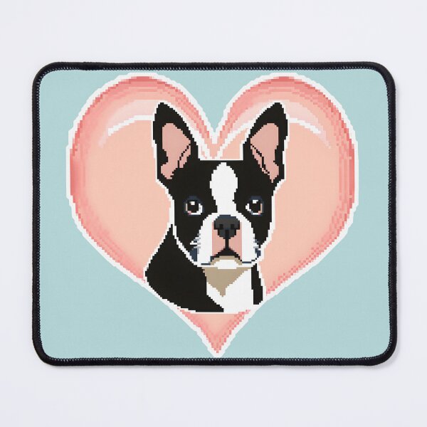 Item preview, Love Bostons (Terriers) Pink Heart frame Pixel designed and sold by Rogue Wizard.