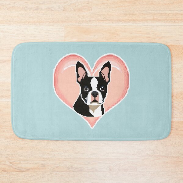 Item preview, Love Bostons (Terriers) Pink Heart frame Pixel designed and sold by Rogue Wizard.