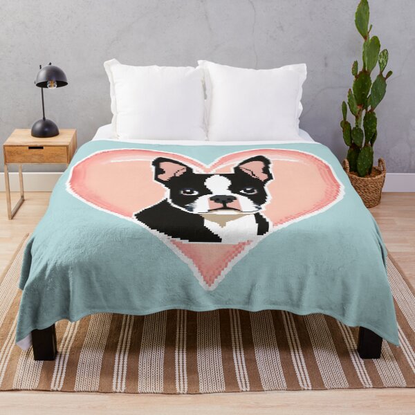 Item preview, Love Bostons (Terriers) Pink Heart frame Pixel designed and sold by Rogue Wizard.