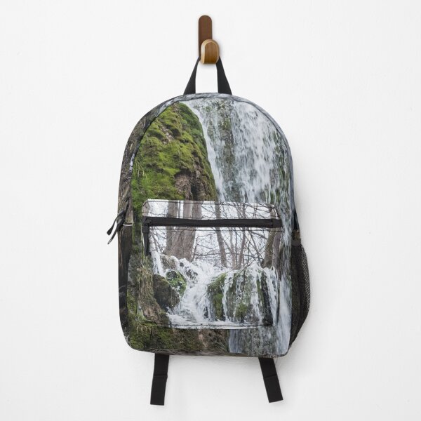 Item preview, Forest Bathing - Splendid Woodland Waterfall with Mossy Rocks designed and sold by Georgia Mizuleva.