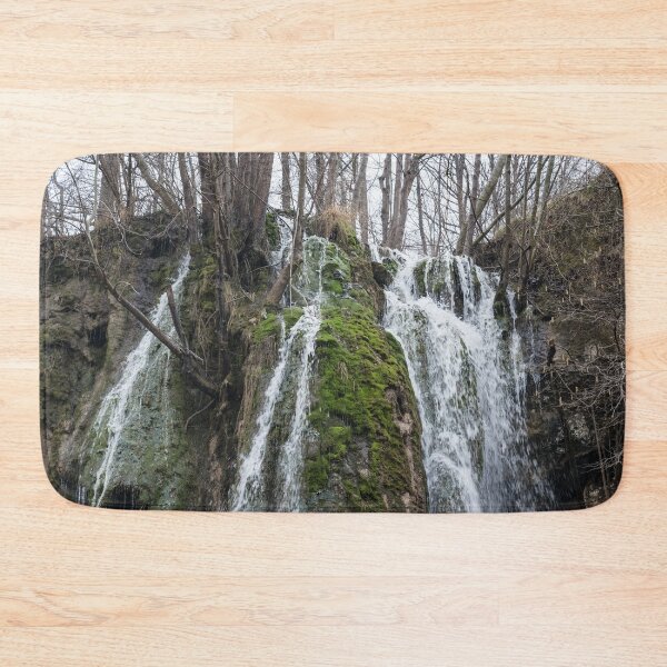 Item preview, Forest Bathing - Splendid Woodland Waterfall with Mossy Rocks designed and sold by Georgia Mizuleva.