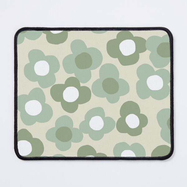 Item preview, 80's Retro Cute Little Scandinavian Sage Green Flowers designed and sold by Deutschic.