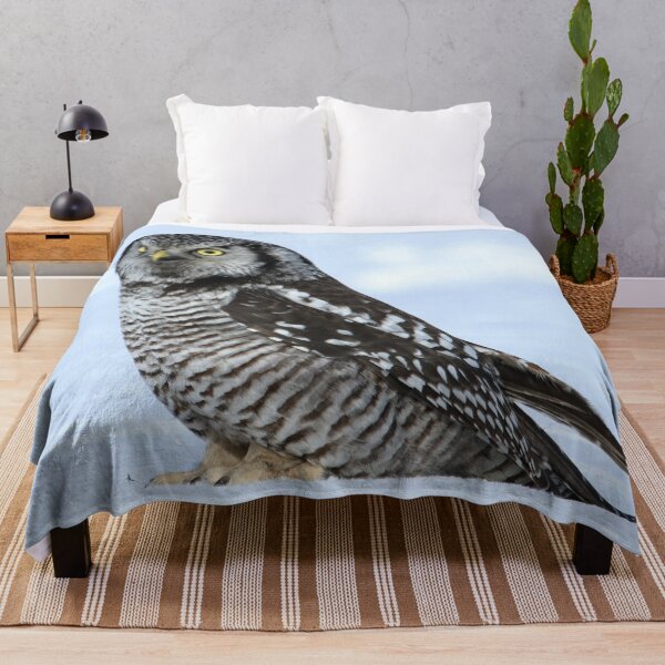 Item preview, Northern hawk owl portrait designed and sold by locustgirl.