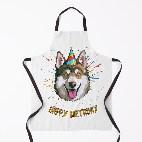 Item preview, Birthday Husky - Red Brown Cream - Happy Birthday! designed and sold by wotsthis.