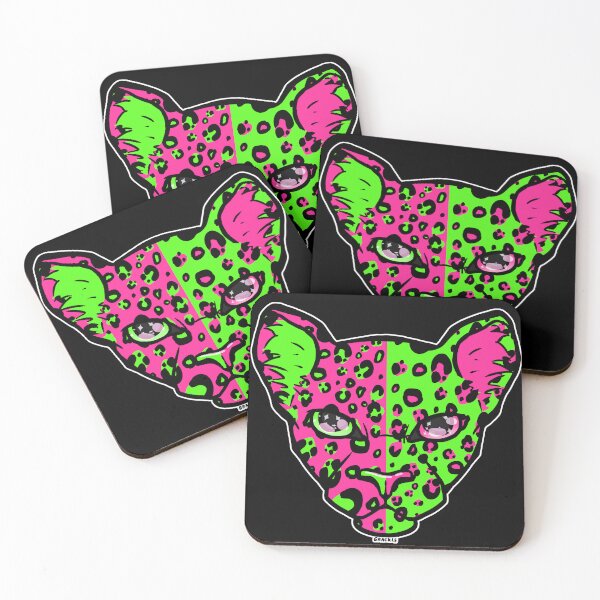 Item preview, Electric Split Leopard Print (Pink and Green) designed and sold by JanGrackle.