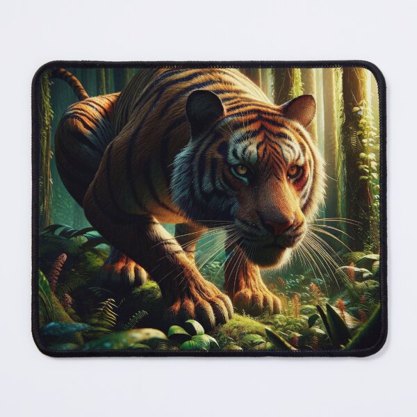 Item preview, Emerald Ambush: The Tiger's Quiet Approach designed and sold by OmniGoods.