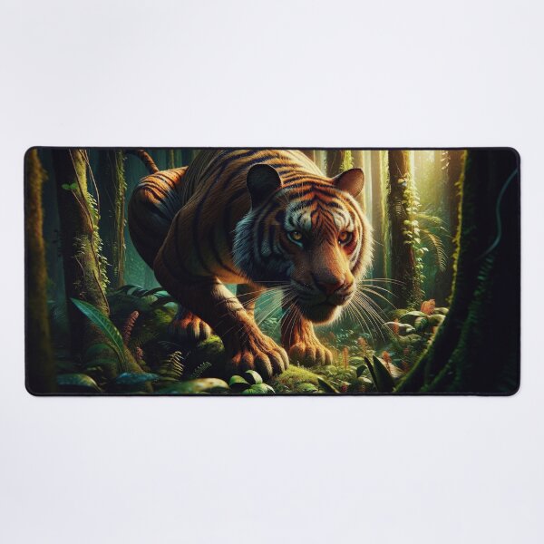 Item preview, Emerald Ambush: The Tiger's Quiet Approach designed and sold by OmniGoods.