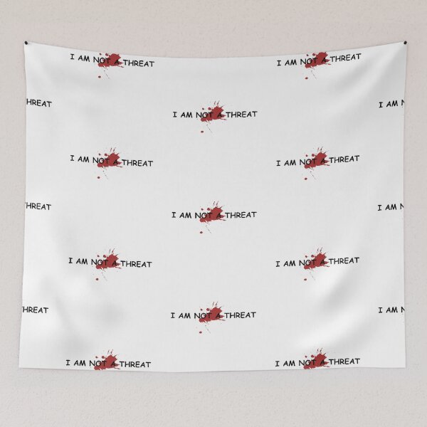 Item preview, I AM NOT A THREAT - comic sans w/ blood splatter designed and sold by boy with brain.